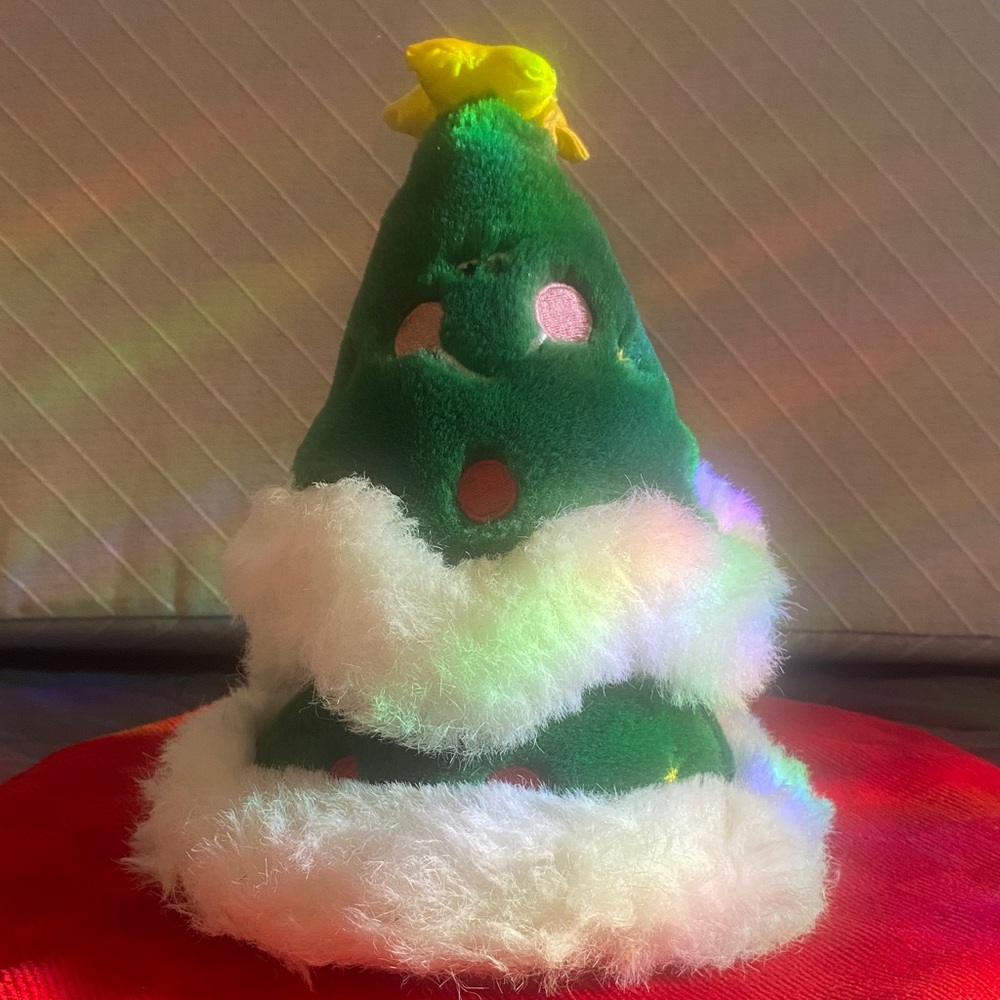 Plush Christmas Tree Stuffed Animal - Green and White